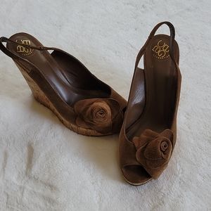 BCBG Suede Wedges - size 7.5